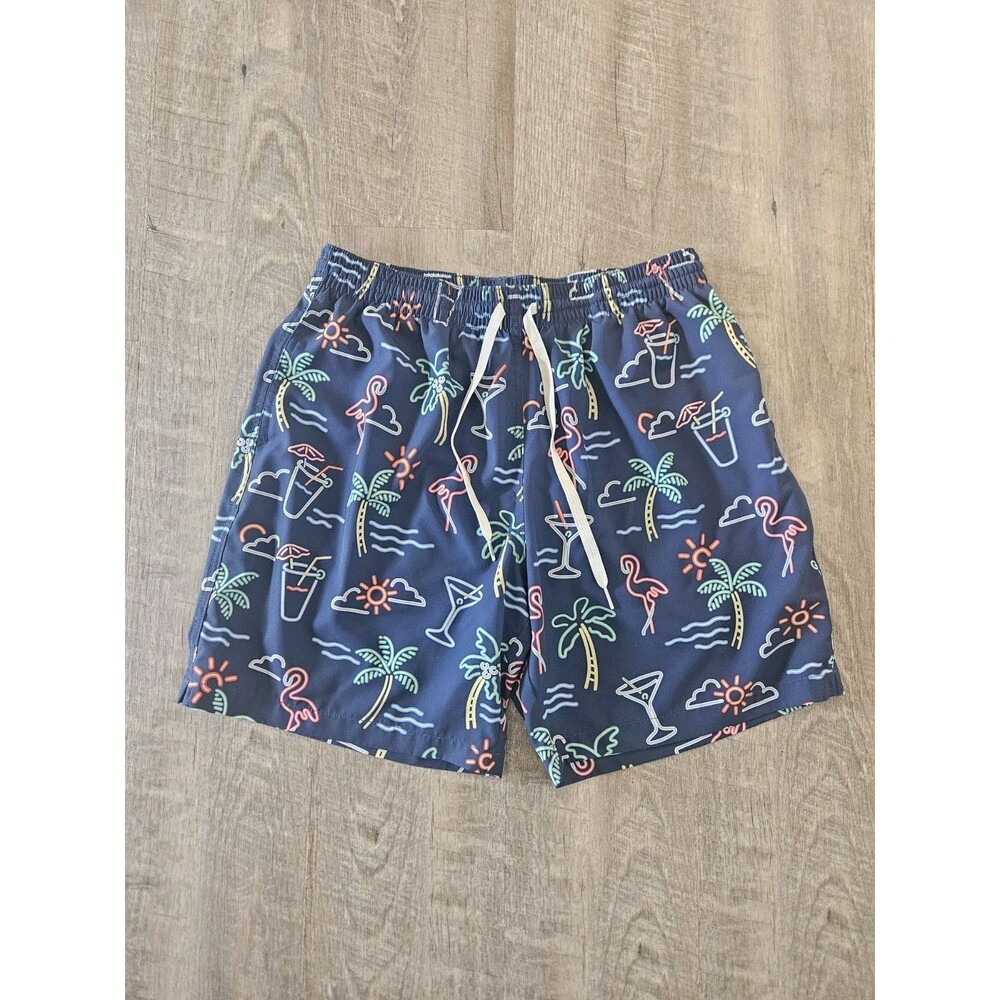 Chubbies Men's The Neon Lights Flamingos Mesh Lined Swim Shorts 7" Inseam XL
